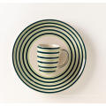 Ceramic handpainted dinner plate ceramic mug